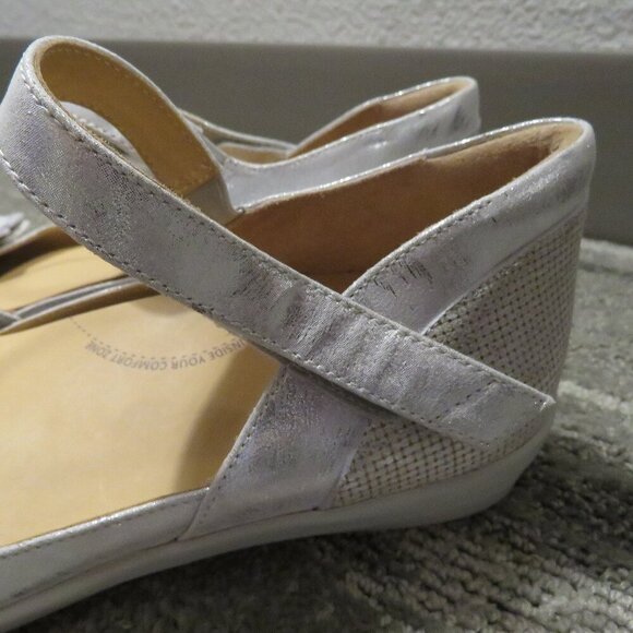 ZIERA Super Support Delta Silver Leaf Rose Comfort Orthotic Sandals Size US 12.5 - Picture 4 of 12